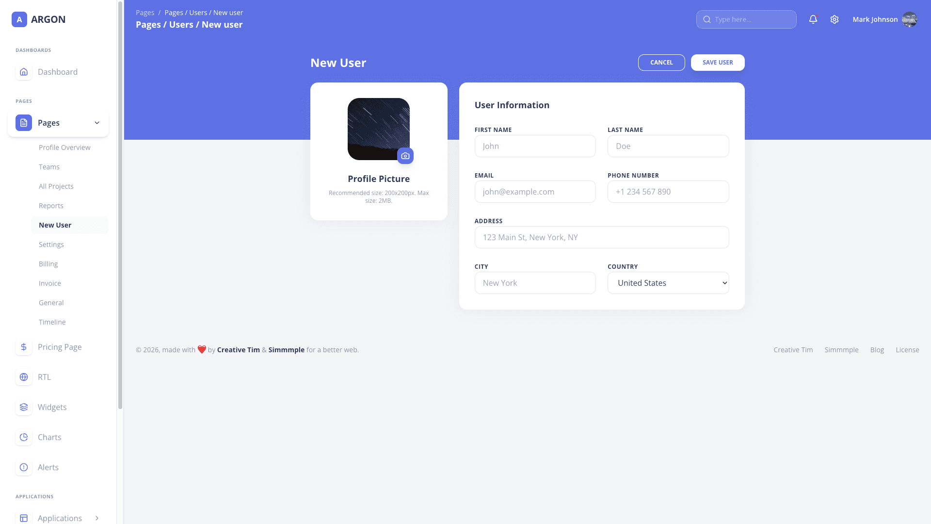 Argon Dashboard Chakra PRO