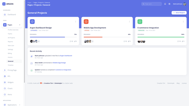 Argon Dashboard Chakra PRO