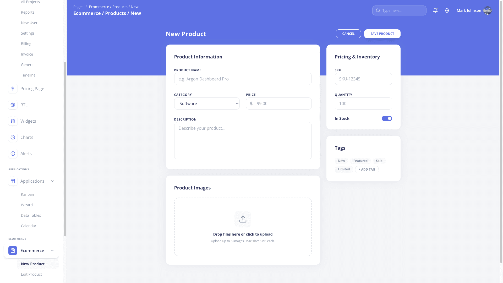 Argon Dashboard Chakra PRO