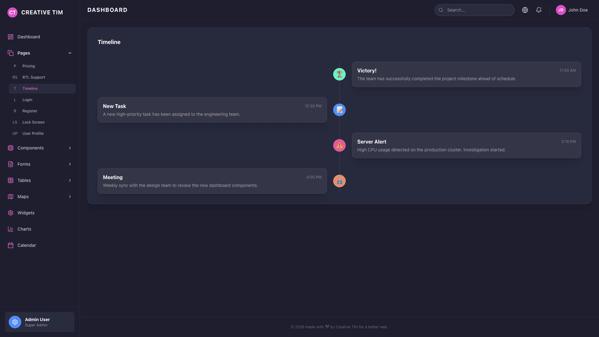 Black Dashboard PRO React