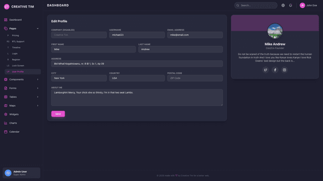Black Dashboard PRO React