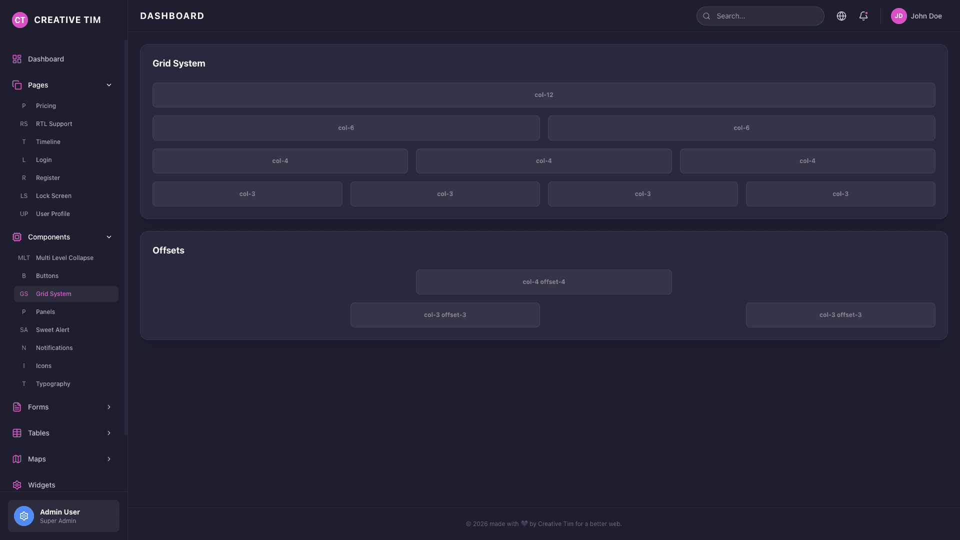Black Dashboard PRO React