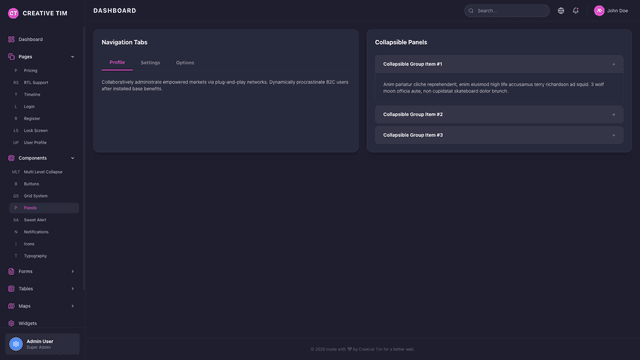 Black Dashboard PRO React
