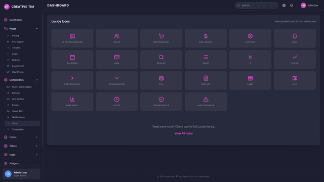 Black Dashboard PRO React