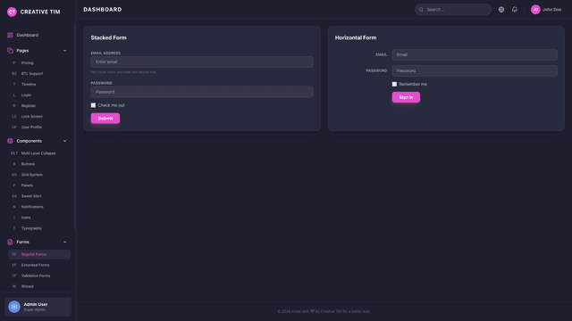 Black Dashboard PRO React