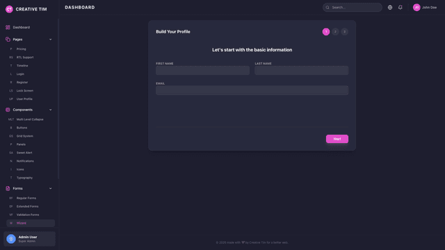 Black Dashboard PRO React
