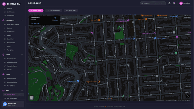 Black Dashboard PRO React