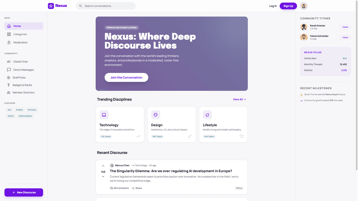 Community Forum Platform