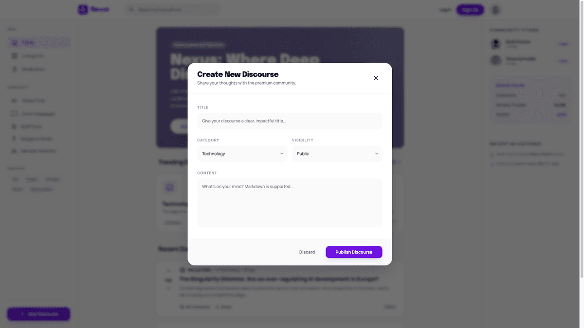 Community Forum Platform