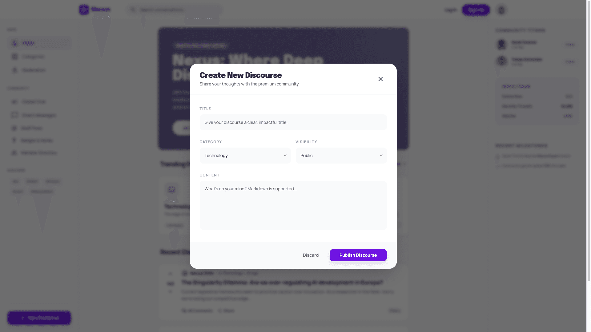 Community Forum Platform