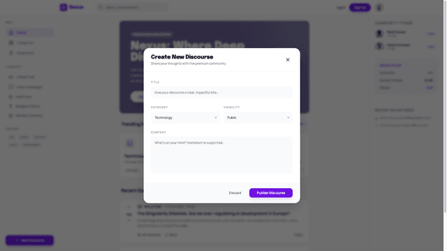 Community Forum Platform