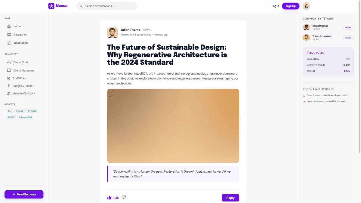 Community Forum Platform