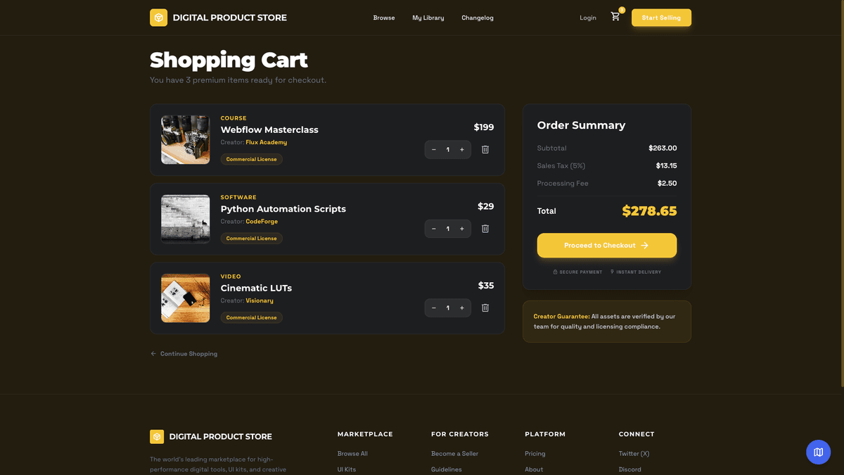 Digital Products Store