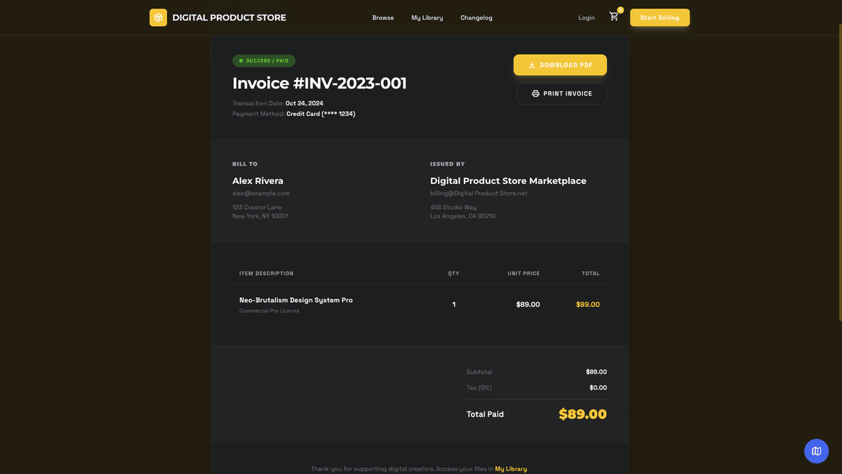 Digital Products Store