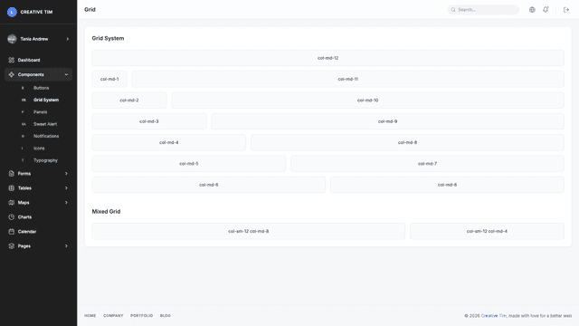 Light Bootstrap Dashboard PRO React