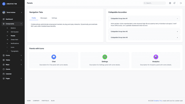 Light Bootstrap Dashboard PRO React