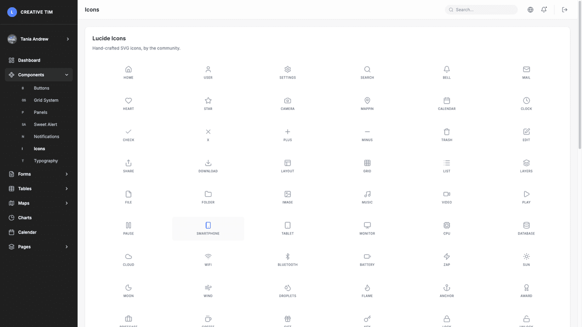 Light Bootstrap Dashboard PRO React