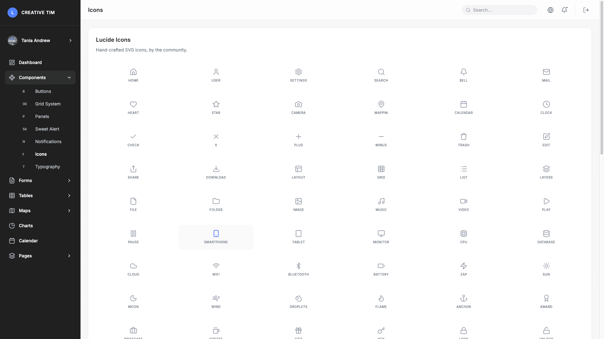 Light Bootstrap Dashboard PRO React