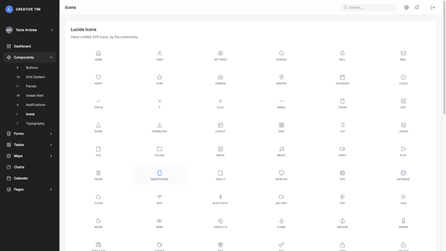 Light Bootstrap Dashboard PRO React