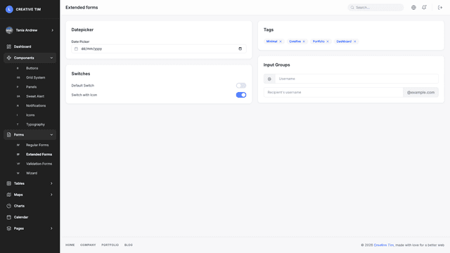 Light Bootstrap Dashboard PRO React