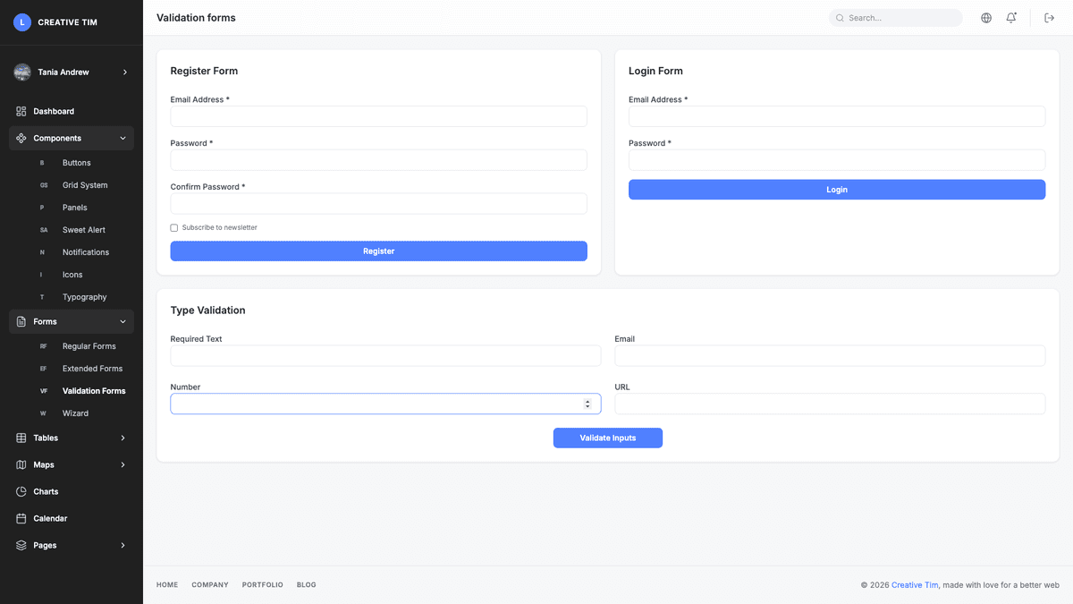 Light Bootstrap Dashboard PRO React