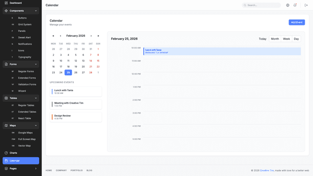 Light Bootstrap Dashboard PRO React