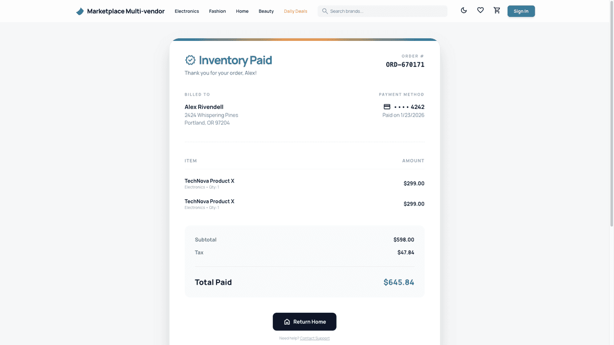 Marketplace Multivendor