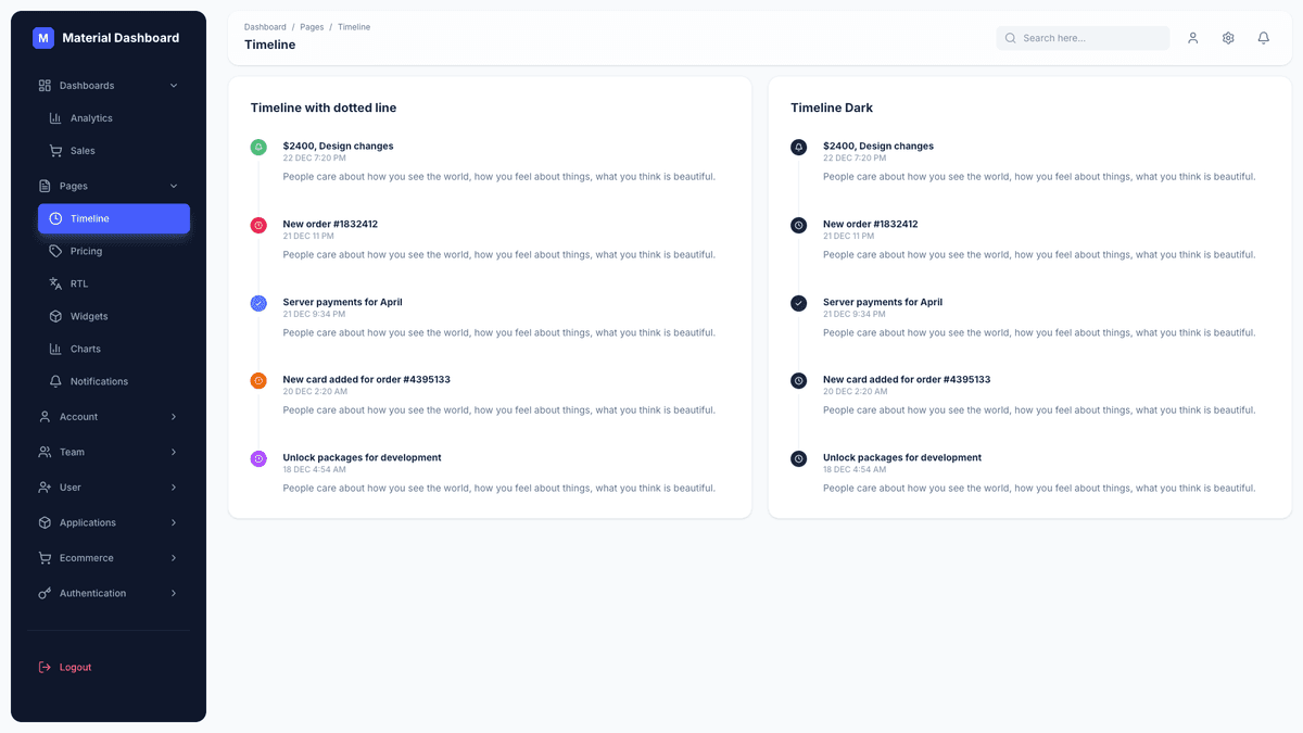 Material Dashboard 3 PRO React
