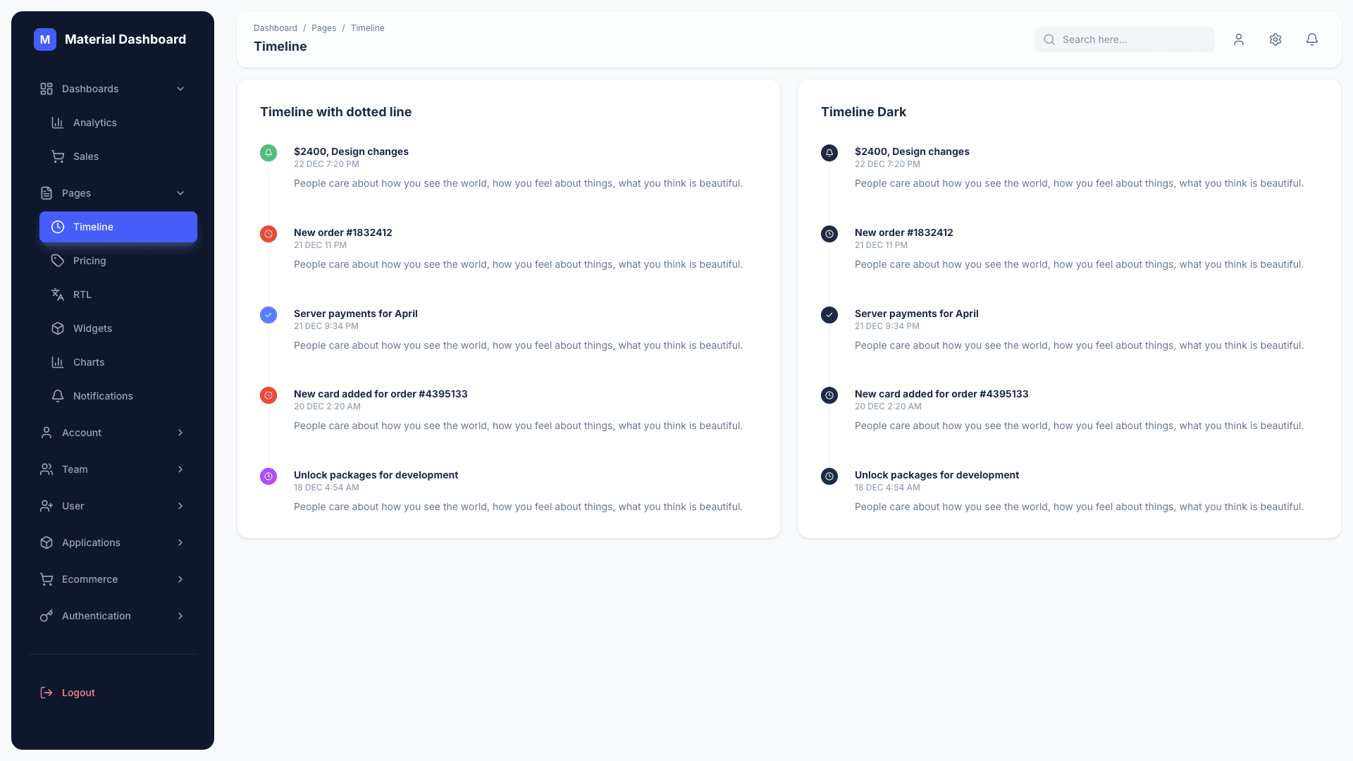 Material Dashboard 3 PRO React
