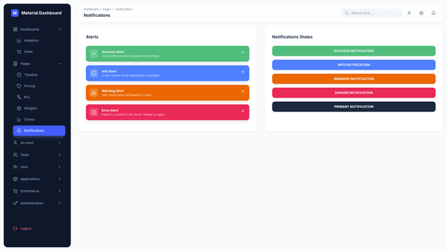 Material Dashboard 3 PRO React