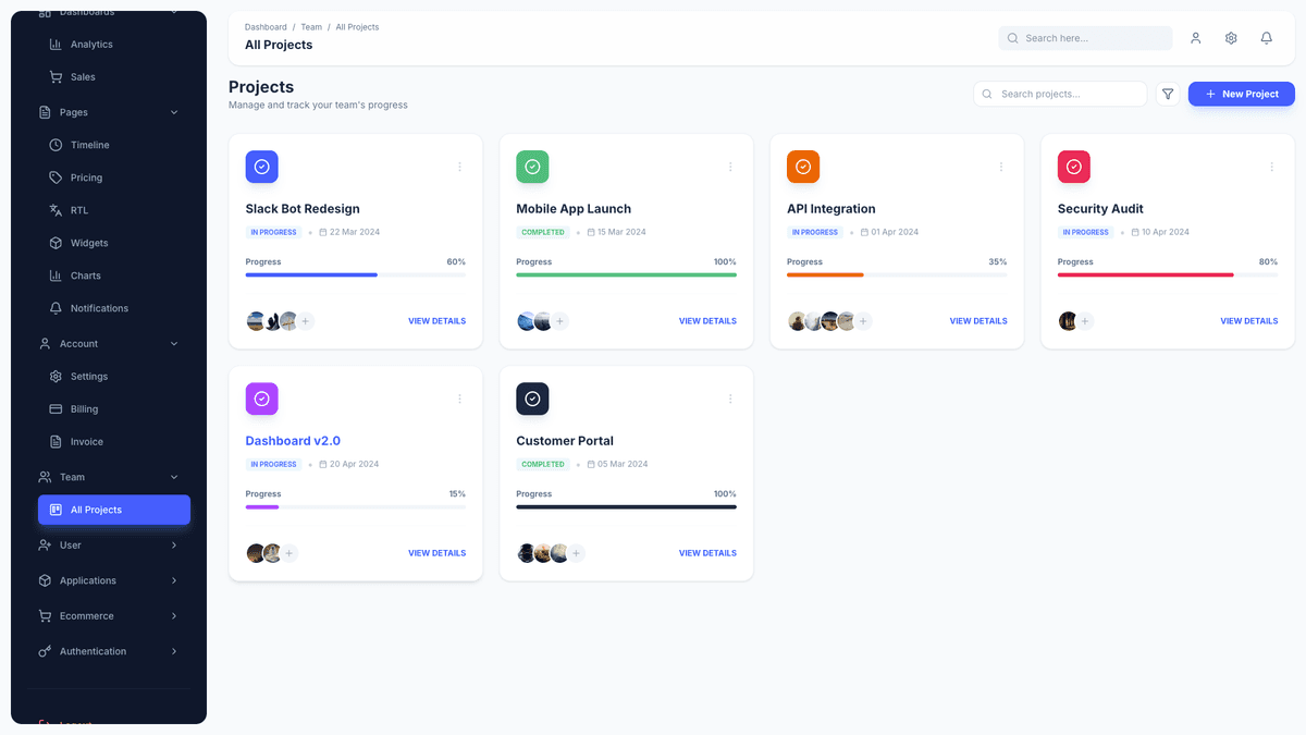 Material Dashboard 3 PRO React