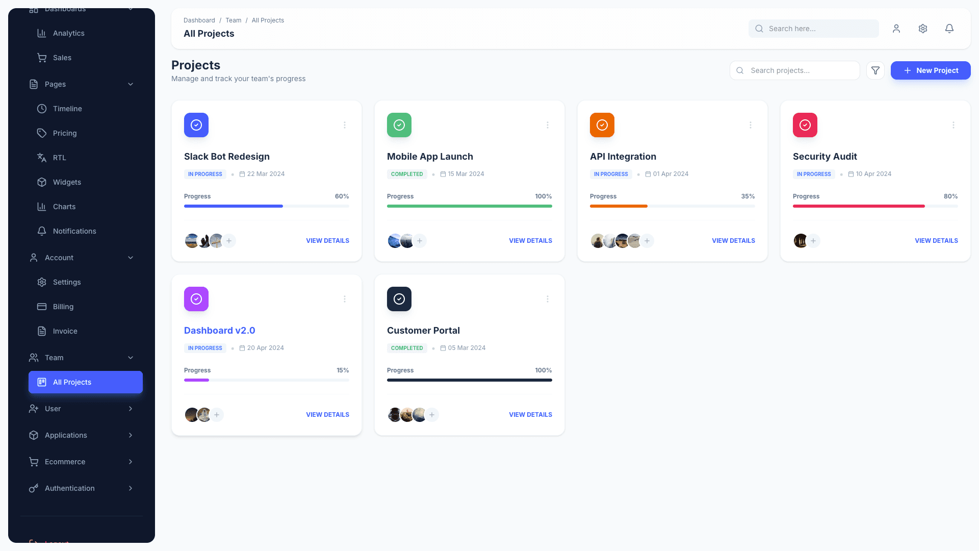 Material Dashboard 3 PRO React