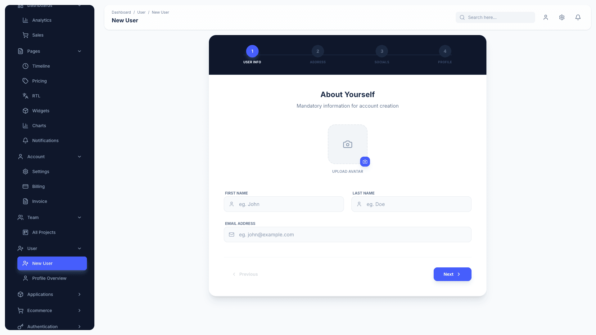 Material Dashboard 3 PRO React