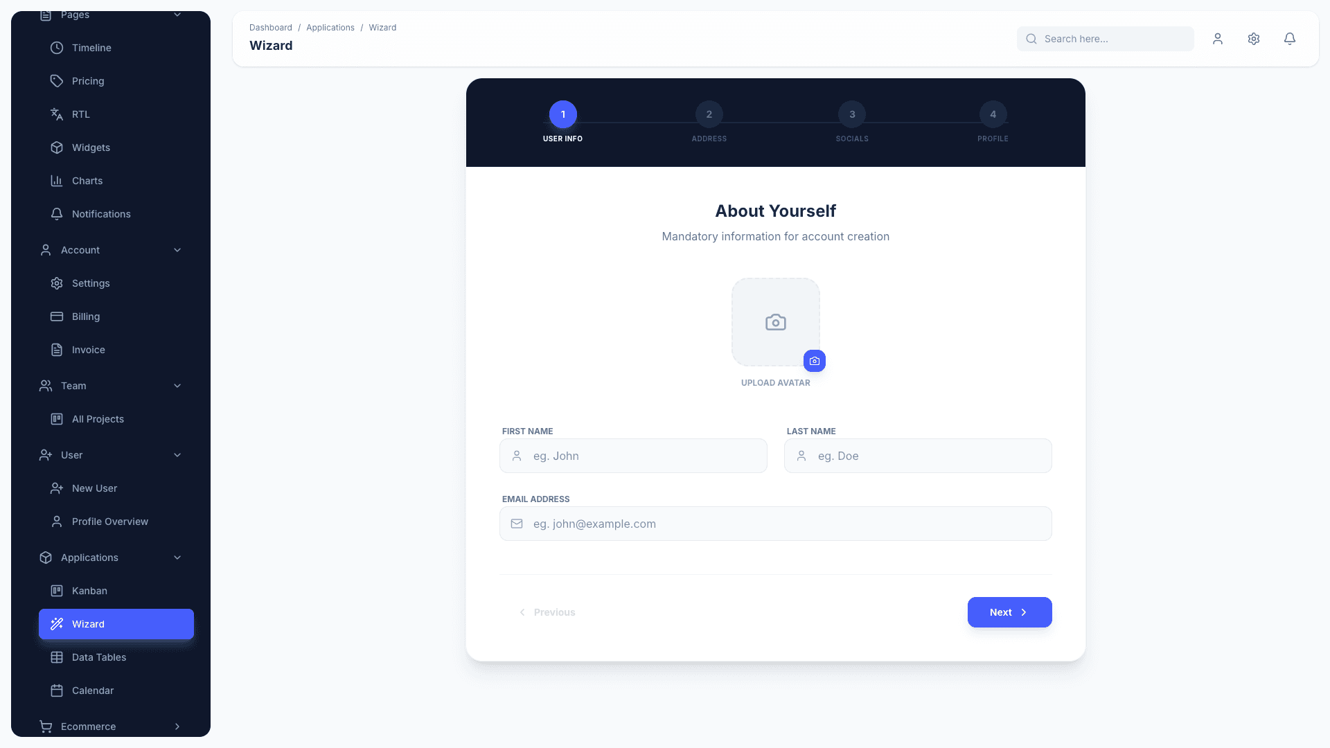 Material Dashboard 3 PRO React
