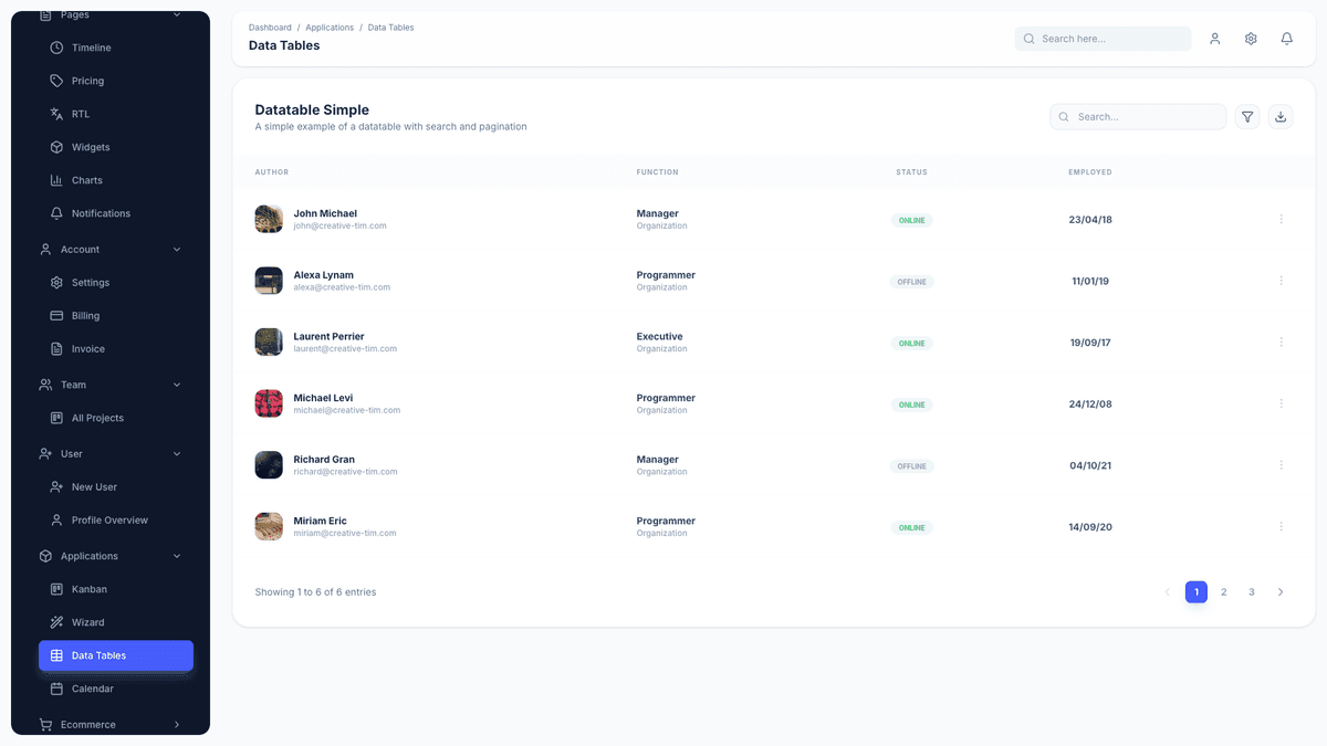 Material Dashboard 3 PRO React
