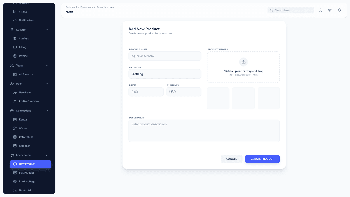 Material Dashboard 3 PRO React