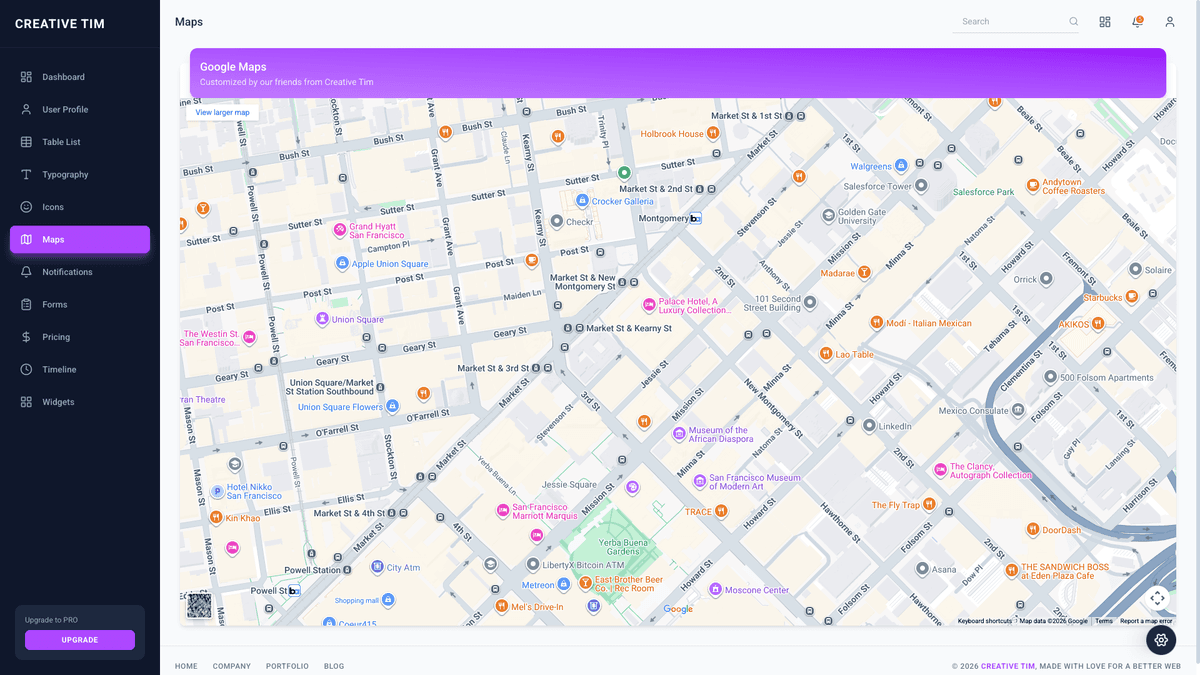 Material Dashboard Material-UI v4
