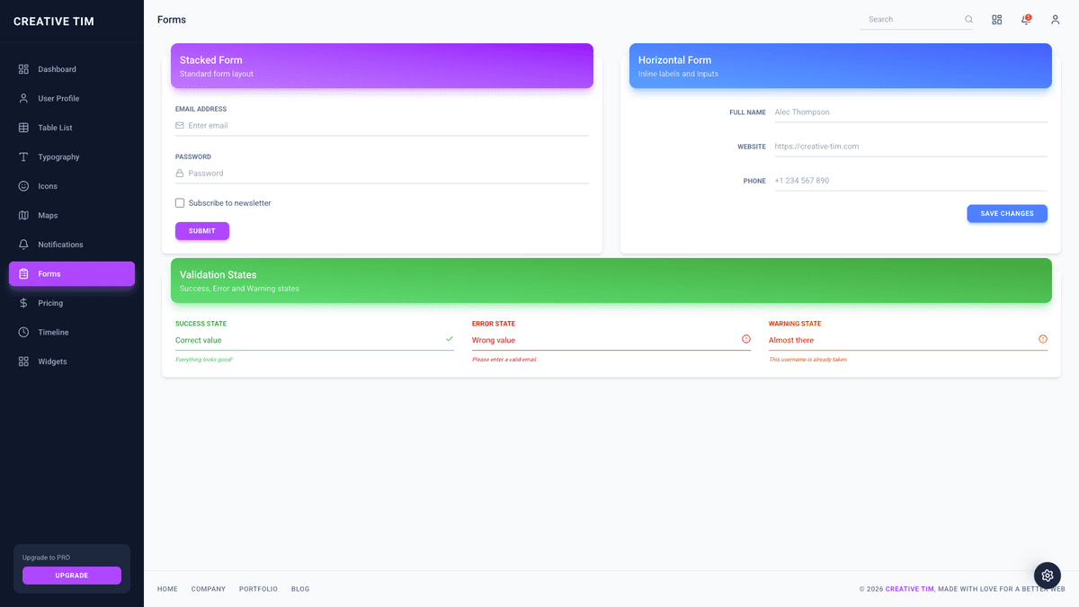 Material Dashboard Material-UI v4
