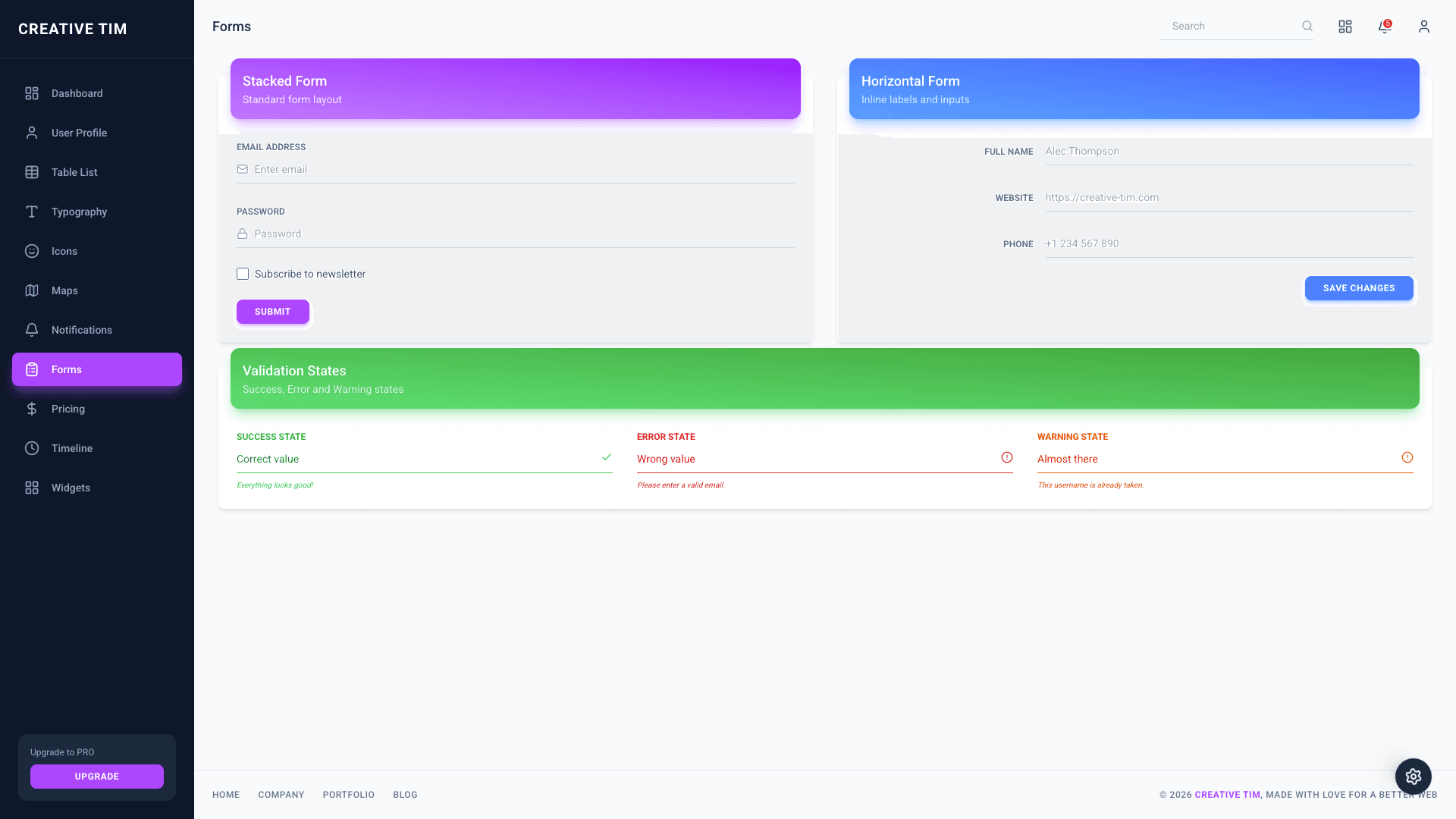 Material Dashboard Material-UI v4