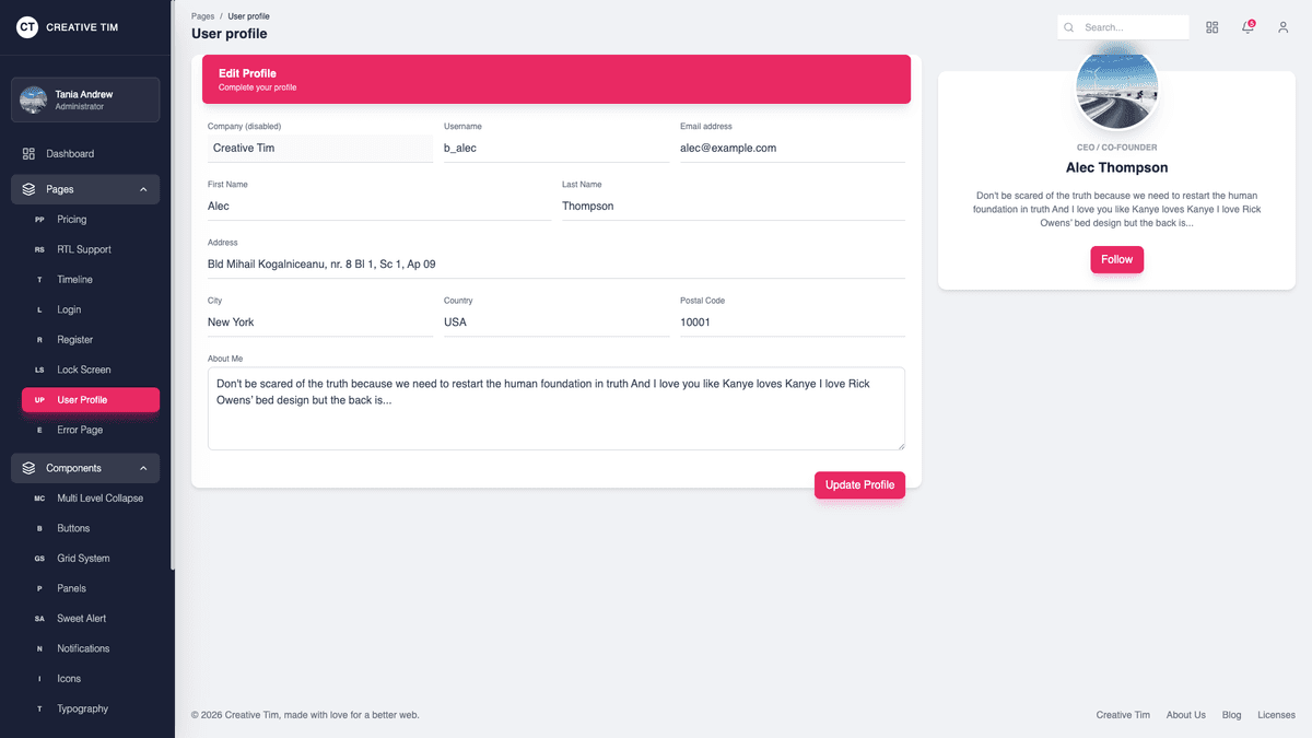NextJS Material Dashboard PRO Material-UI v4