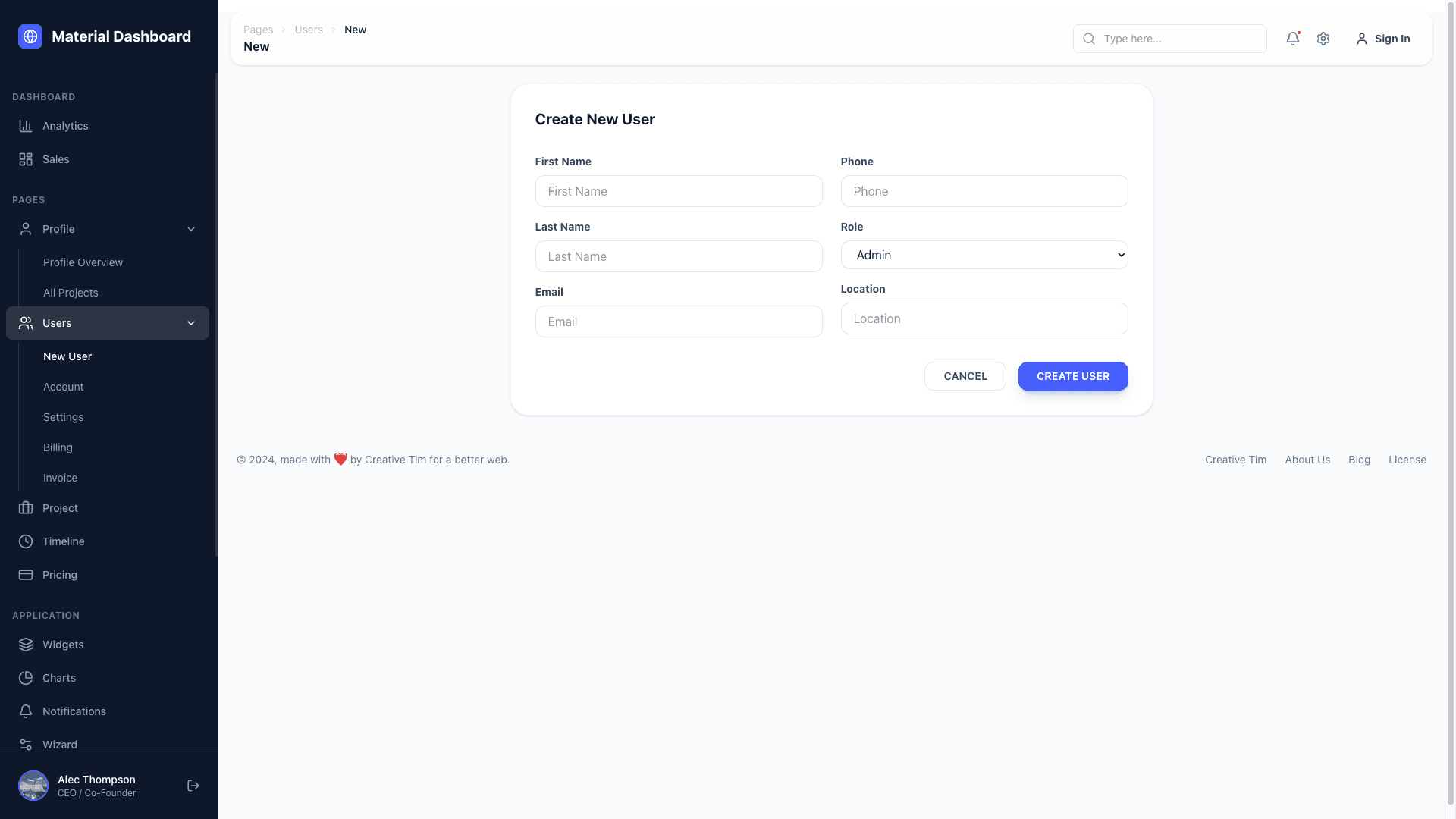 NextJS Material Tailwind Dashboard PRO