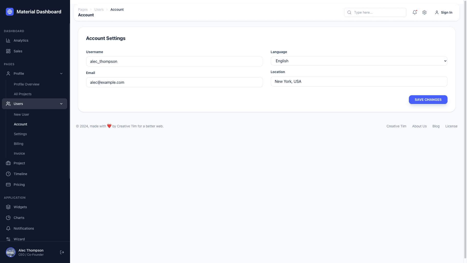NextJS Material Tailwind Dashboard PRO