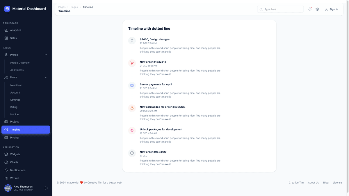 NextJS Material Tailwind Dashboard PRO