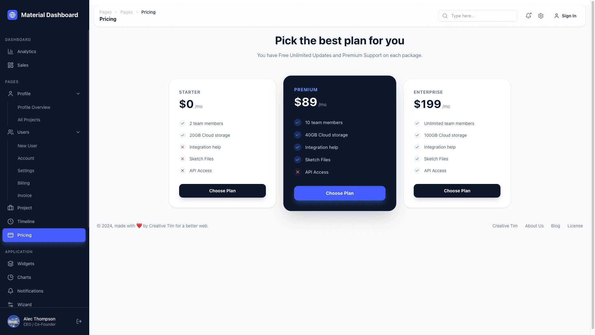 NextJS Material Tailwind Dashboard PRO