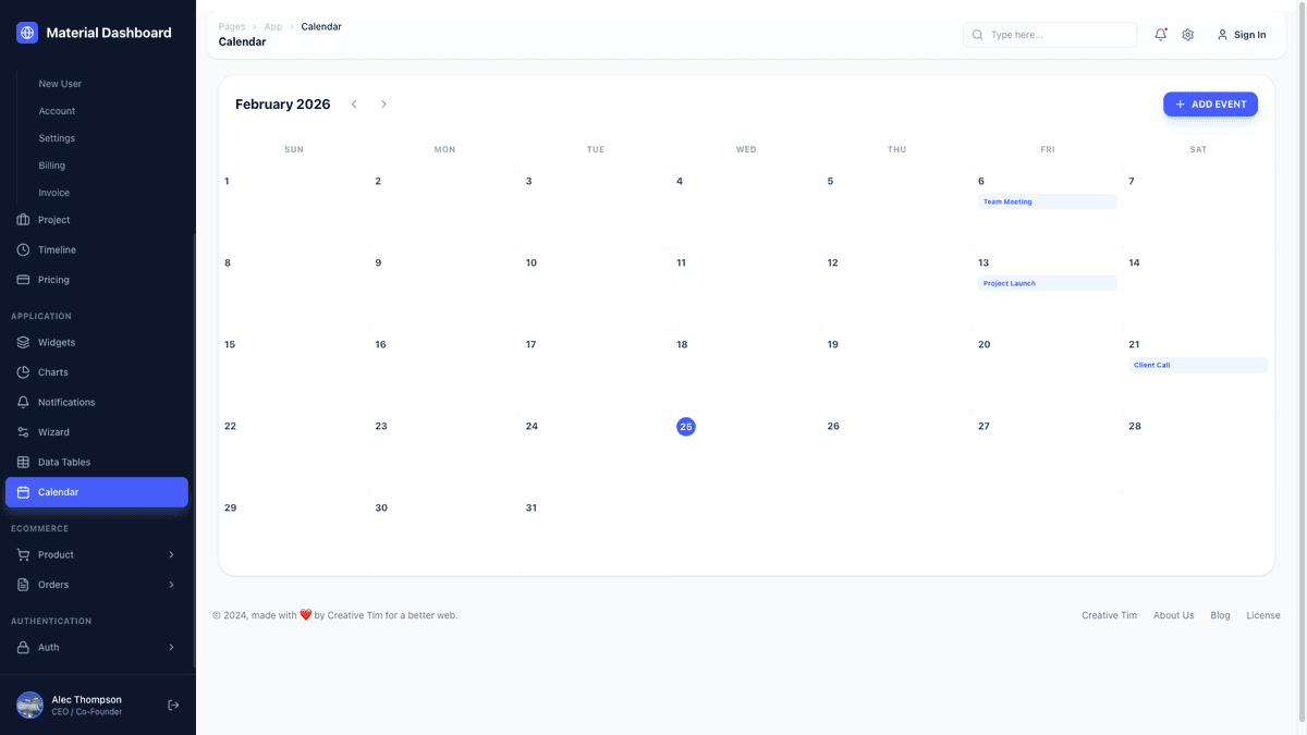 NextJS Material Tailwind Dashboard PRO