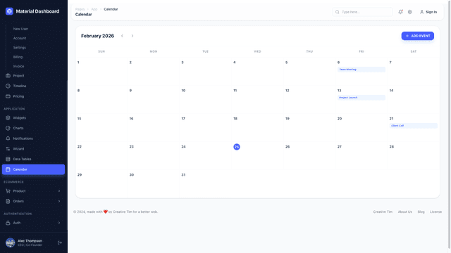 NextJS Material Tailwind Dashboard PRO