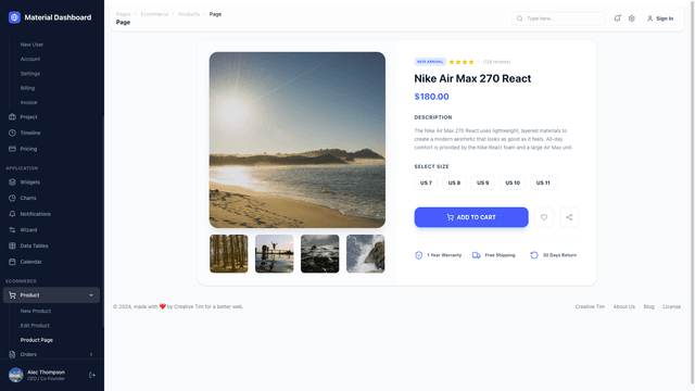 NextJS Material Tailwind Dashboard PRO