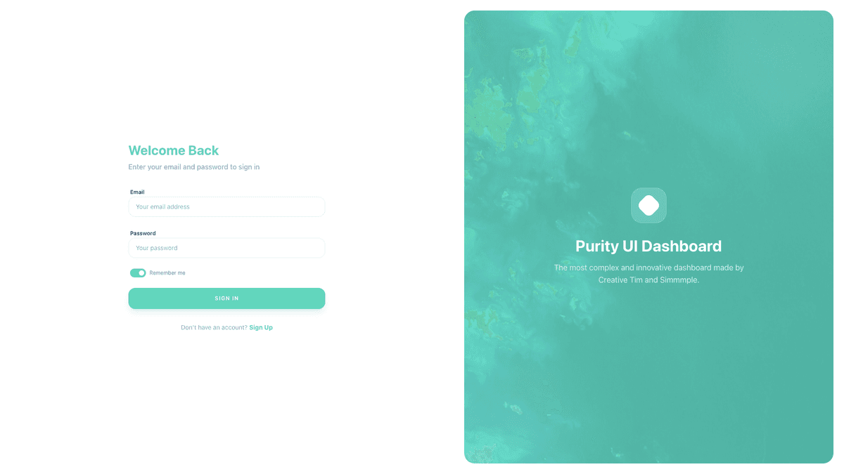 Purity UI Dashboard PRO