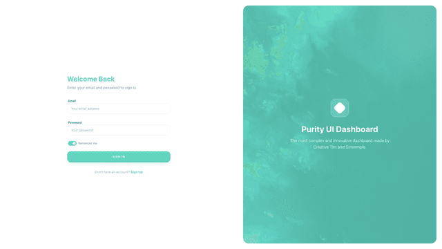 Purity UI Dashboard PRO