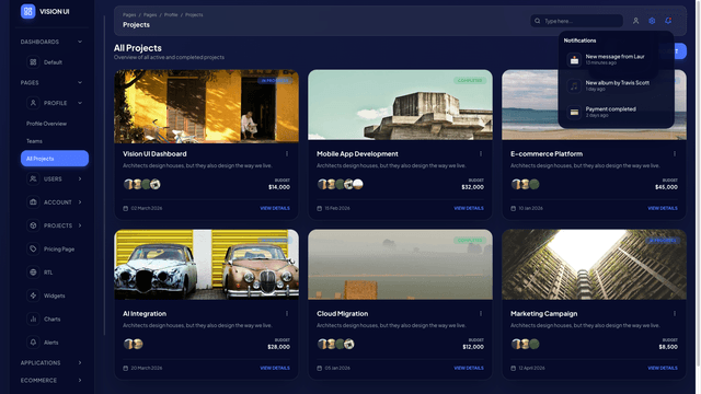 Vision UI Dashboard PRO Chakra
